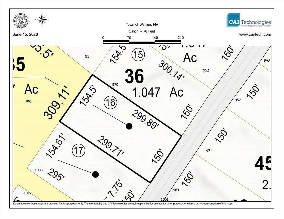1 Acre of Residential Land for Sale in Warren, Massachusetts
