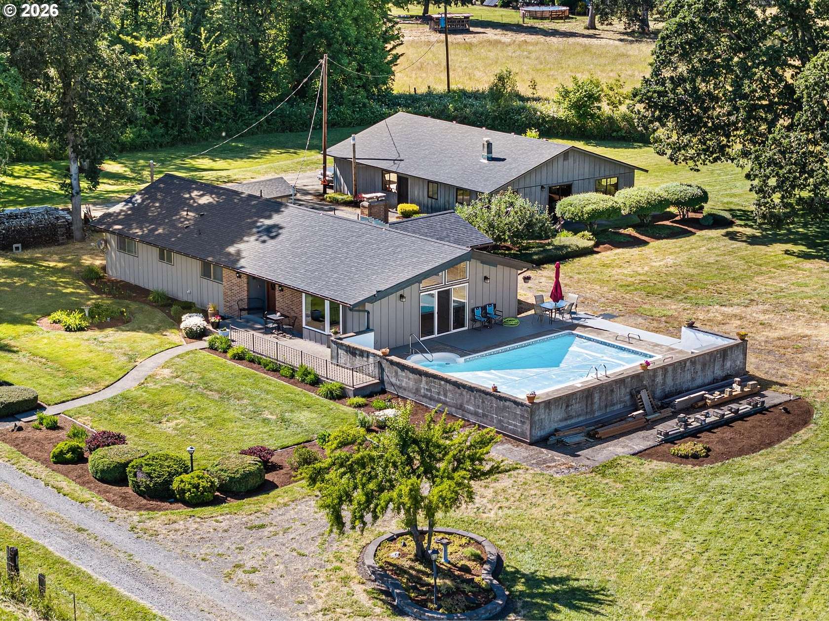 6.52 Acres of Land with Home for Sale in Pleasant Hill, Oregon