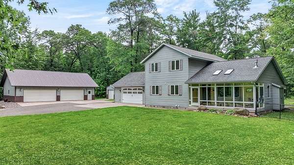 6.89 Acres of Land with Home for Sale in Cameron, Wisconsin