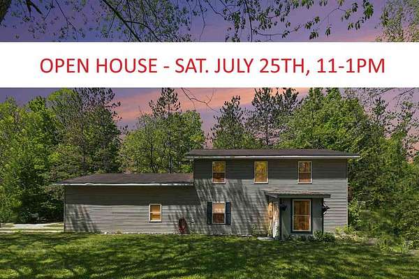 31 Acres of Recreational Land with Home for Sale in Central Lake, Michigan