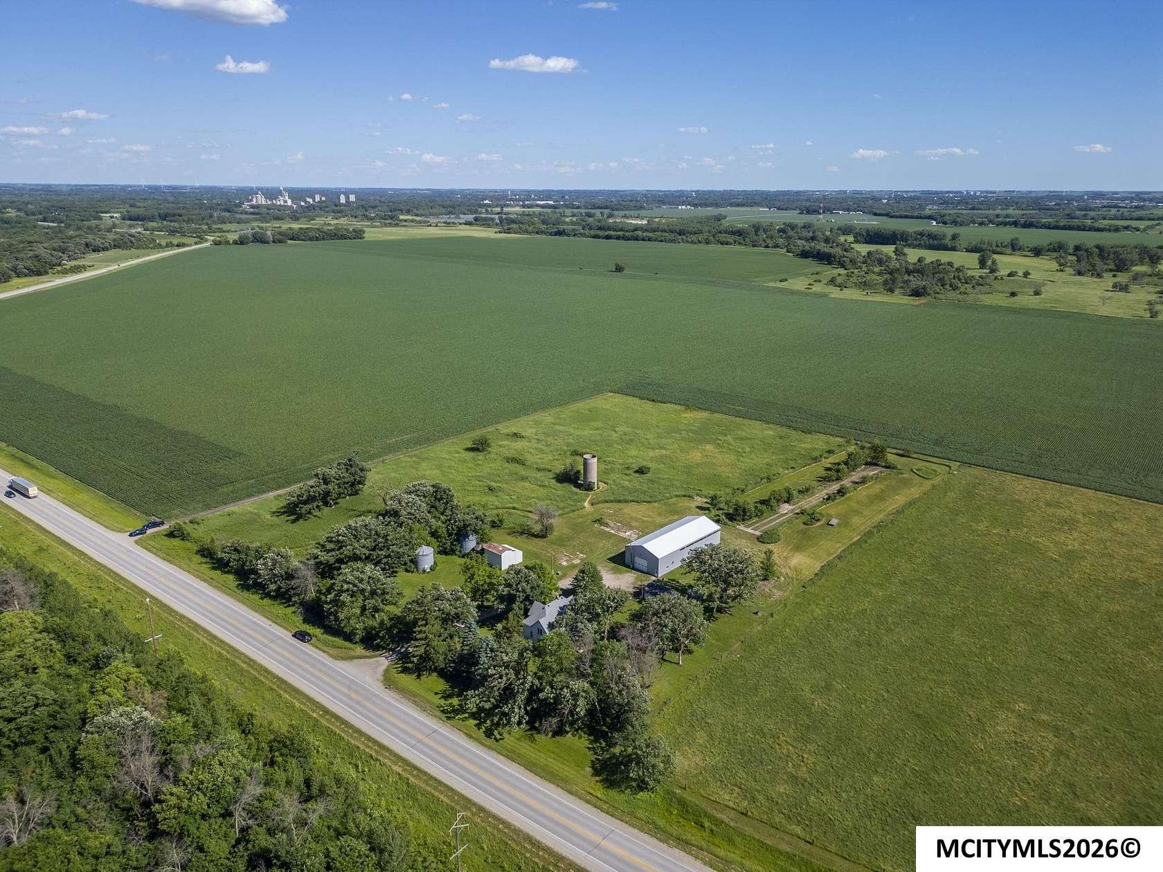 11 Acres of Land with Home for Sale in Mason City, Iowa