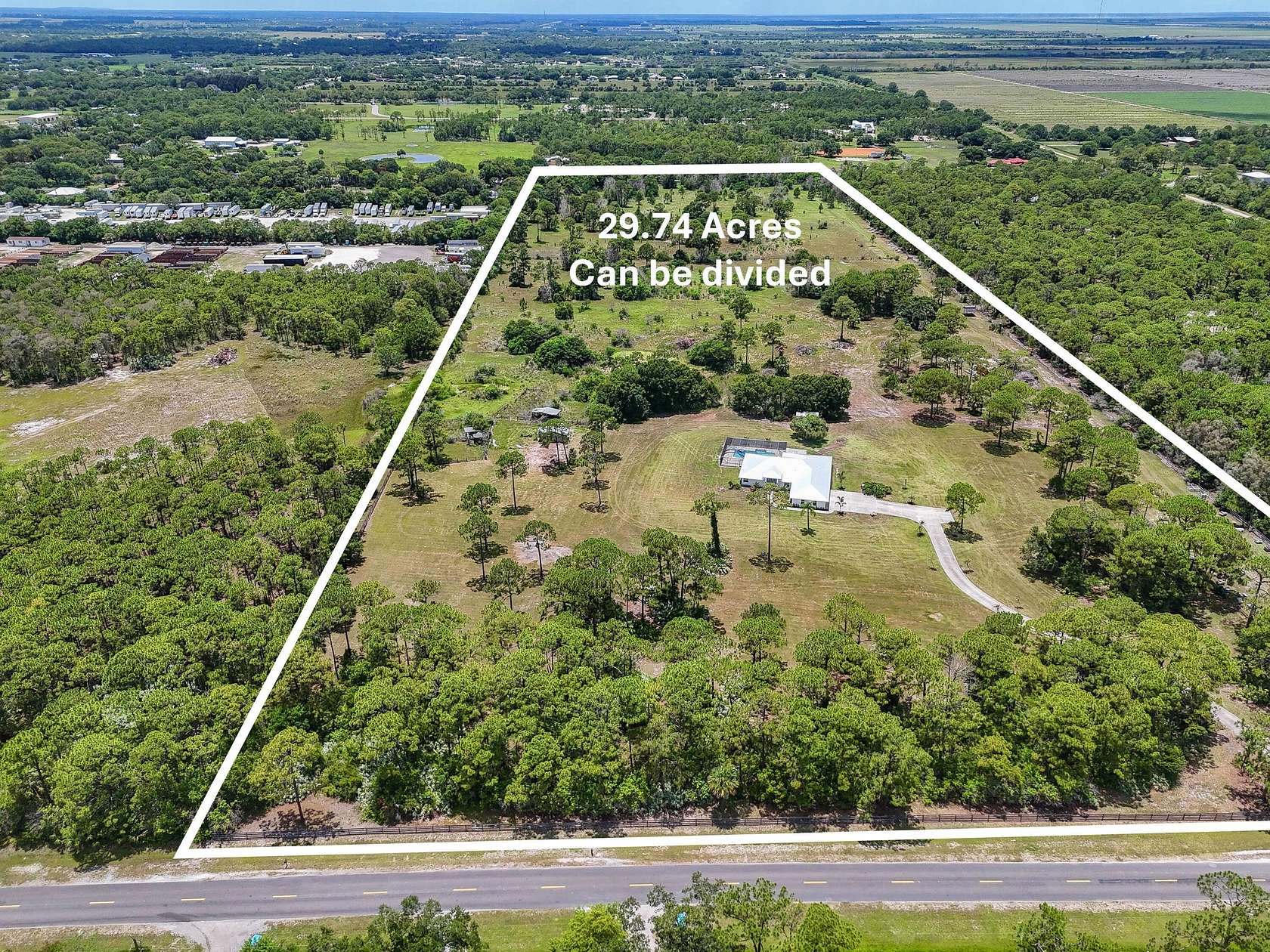 29.7 Acres of Agricultural Land with Home for Sale in Fort Pierce, Florida