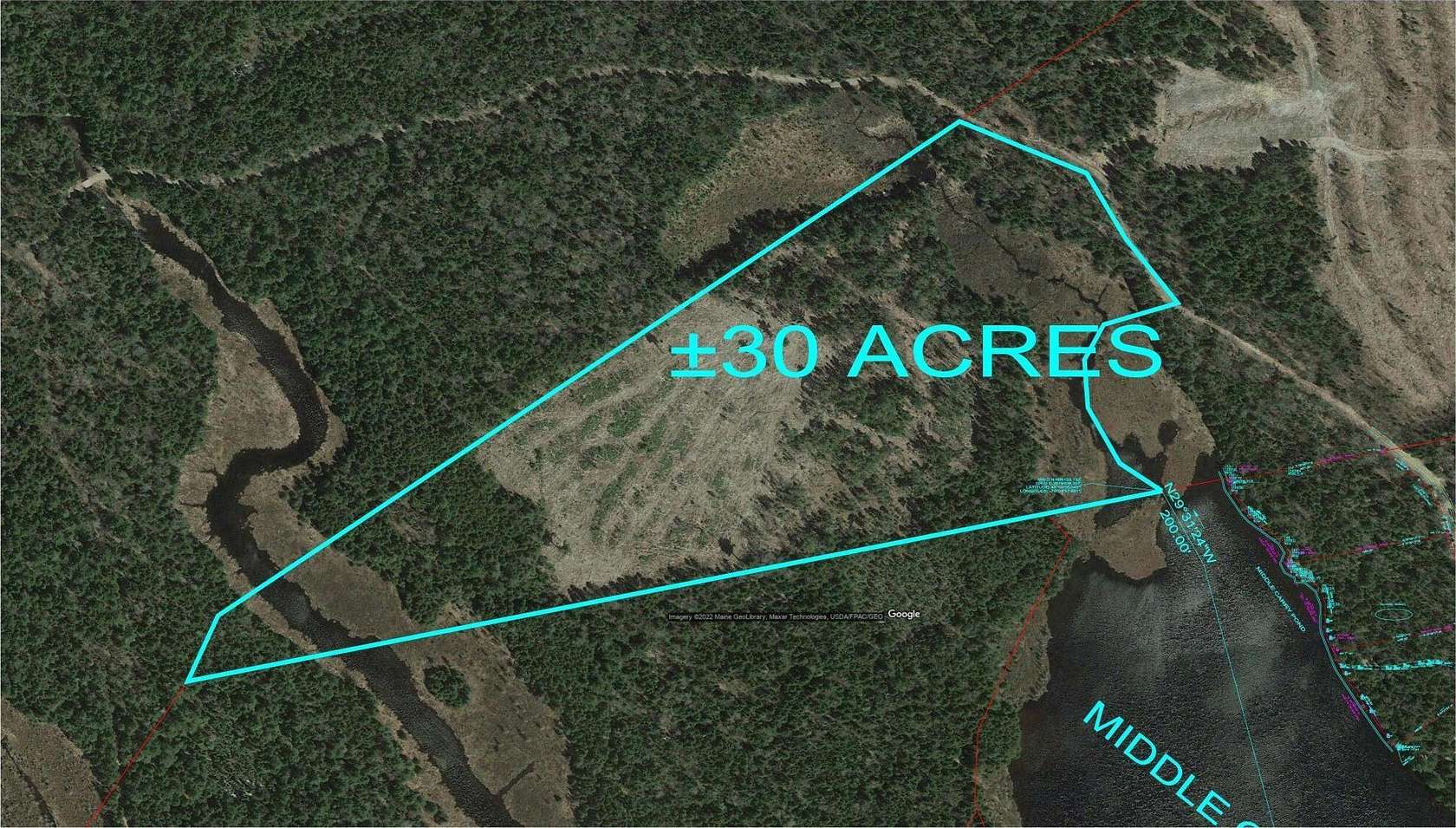 30 Acres of Recreational Land for Sale in Carrying Place Township, Maine