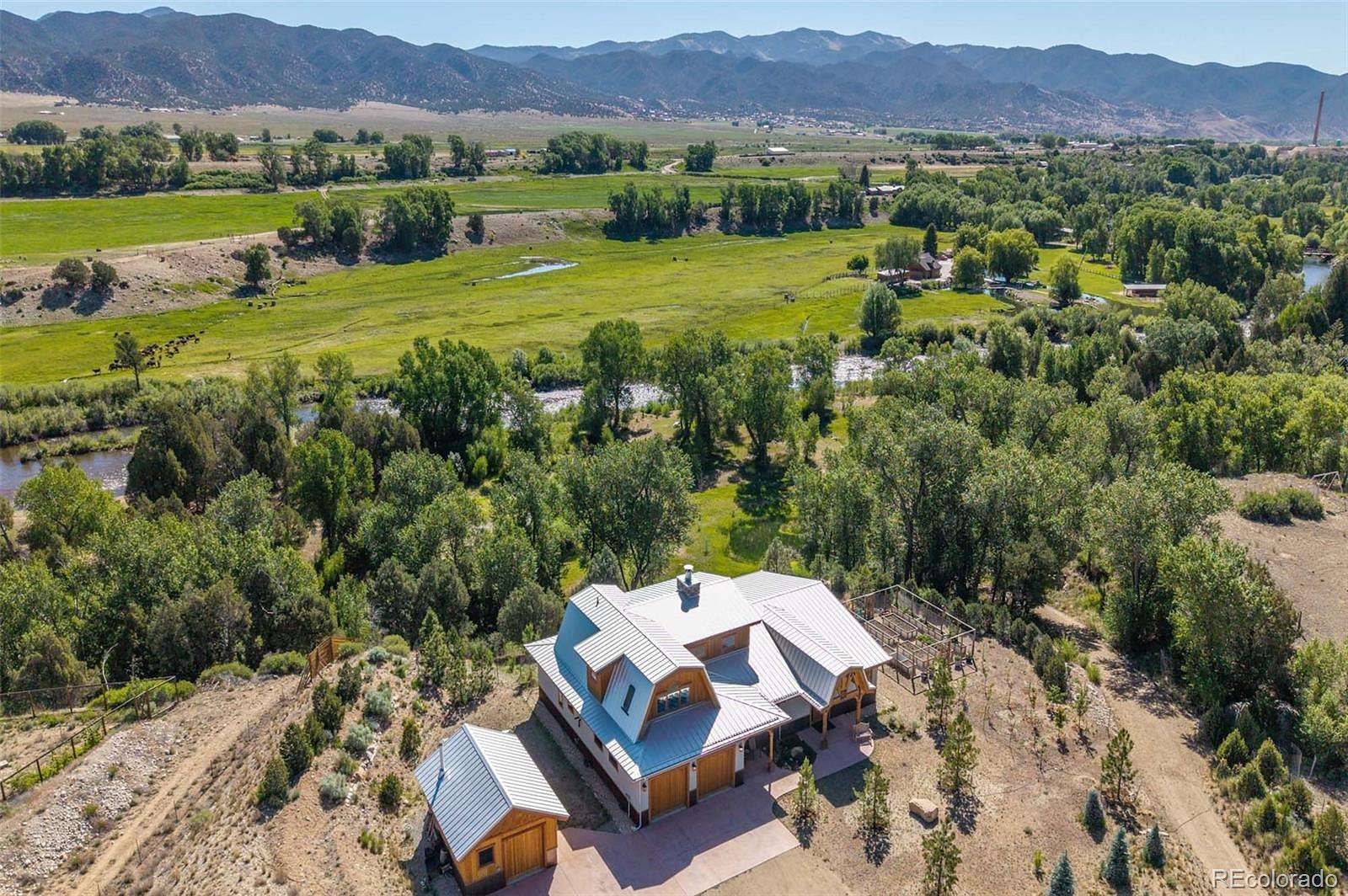7.44 Acres of Land with Home for Sale in Salida, Colorado