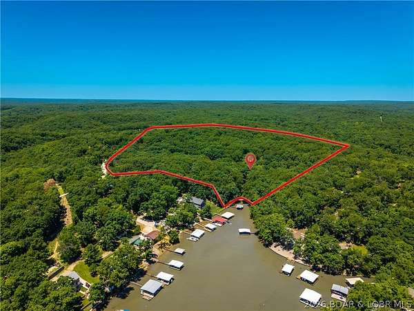24.4 Acres of Recreational Land with Home for Sale in Sunrise Beach, Missouri