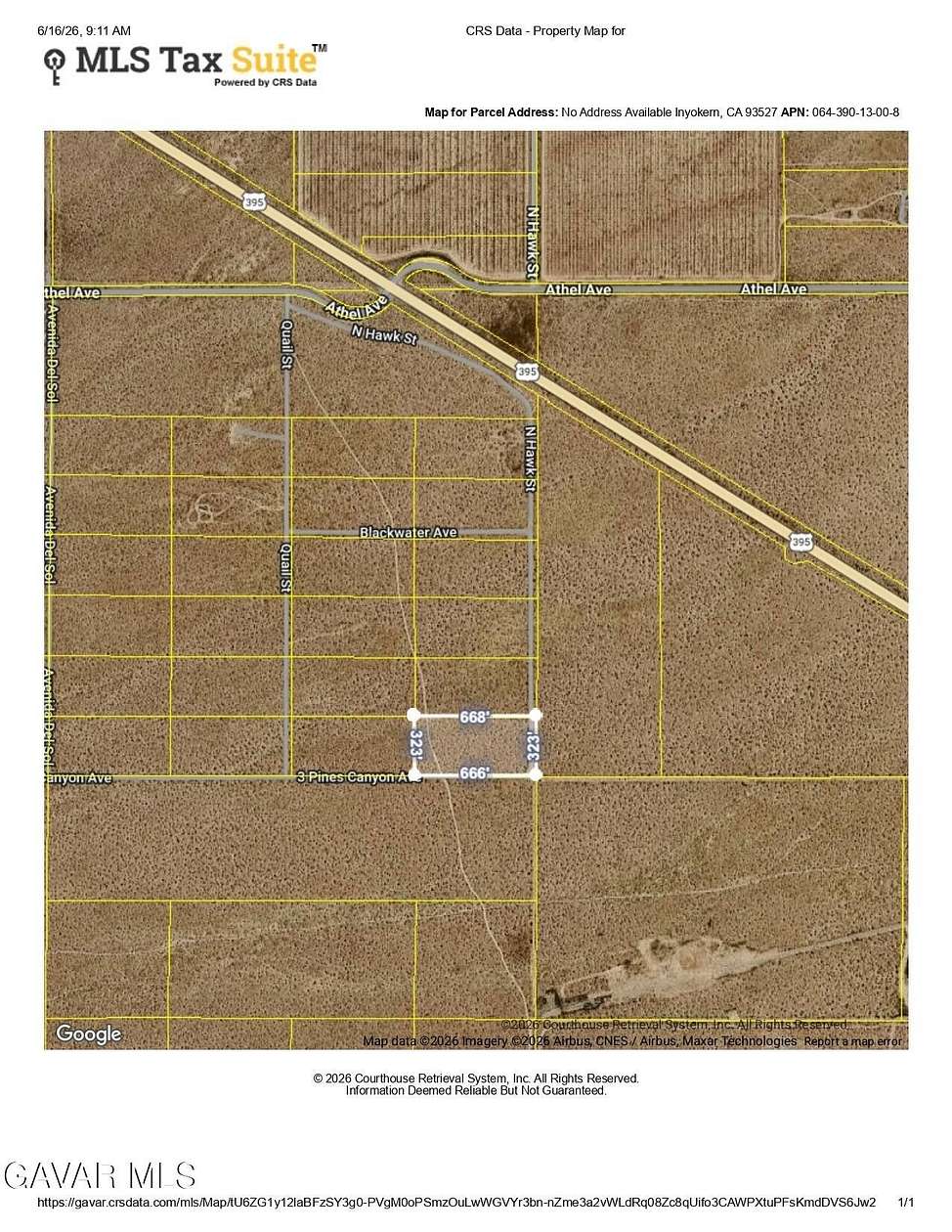 5 Acres of Residential Land for Sale in Inyokern, California