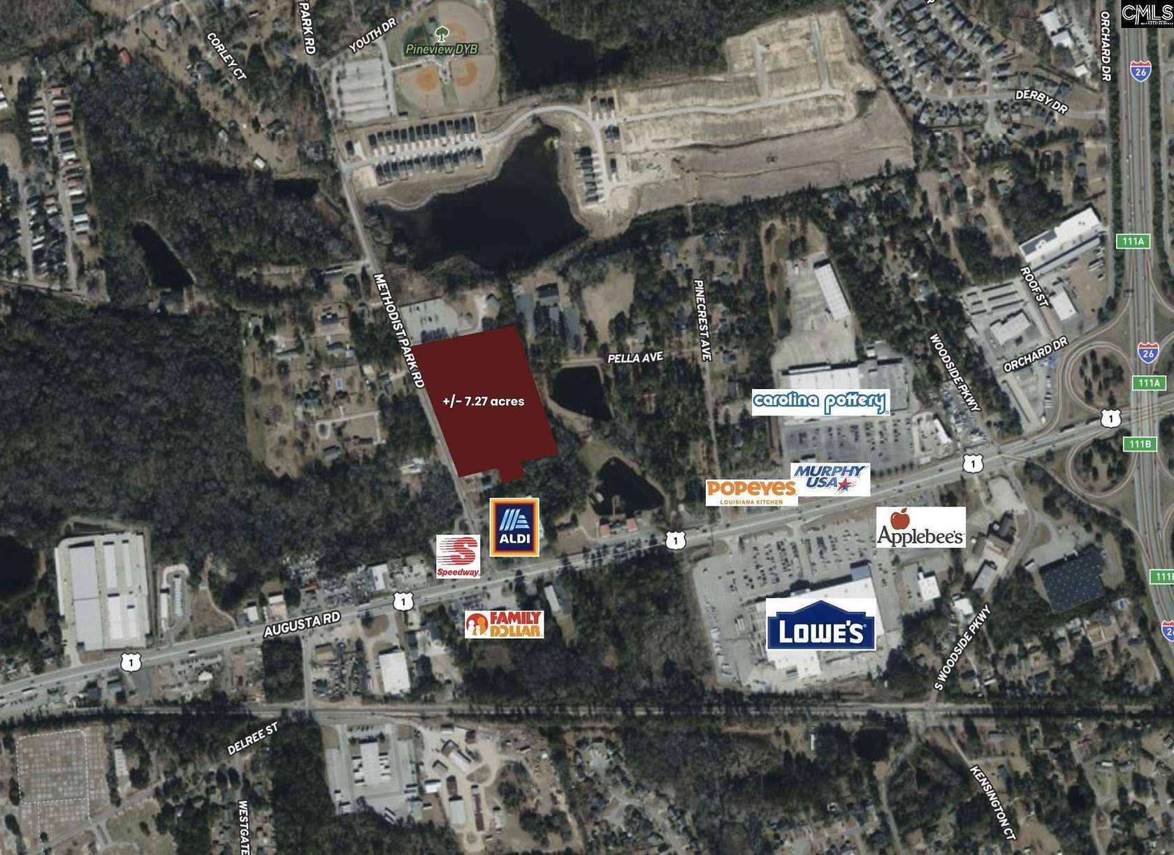 7.27 Acres of Commercial Land for Sale in West Columbia, South Carolina