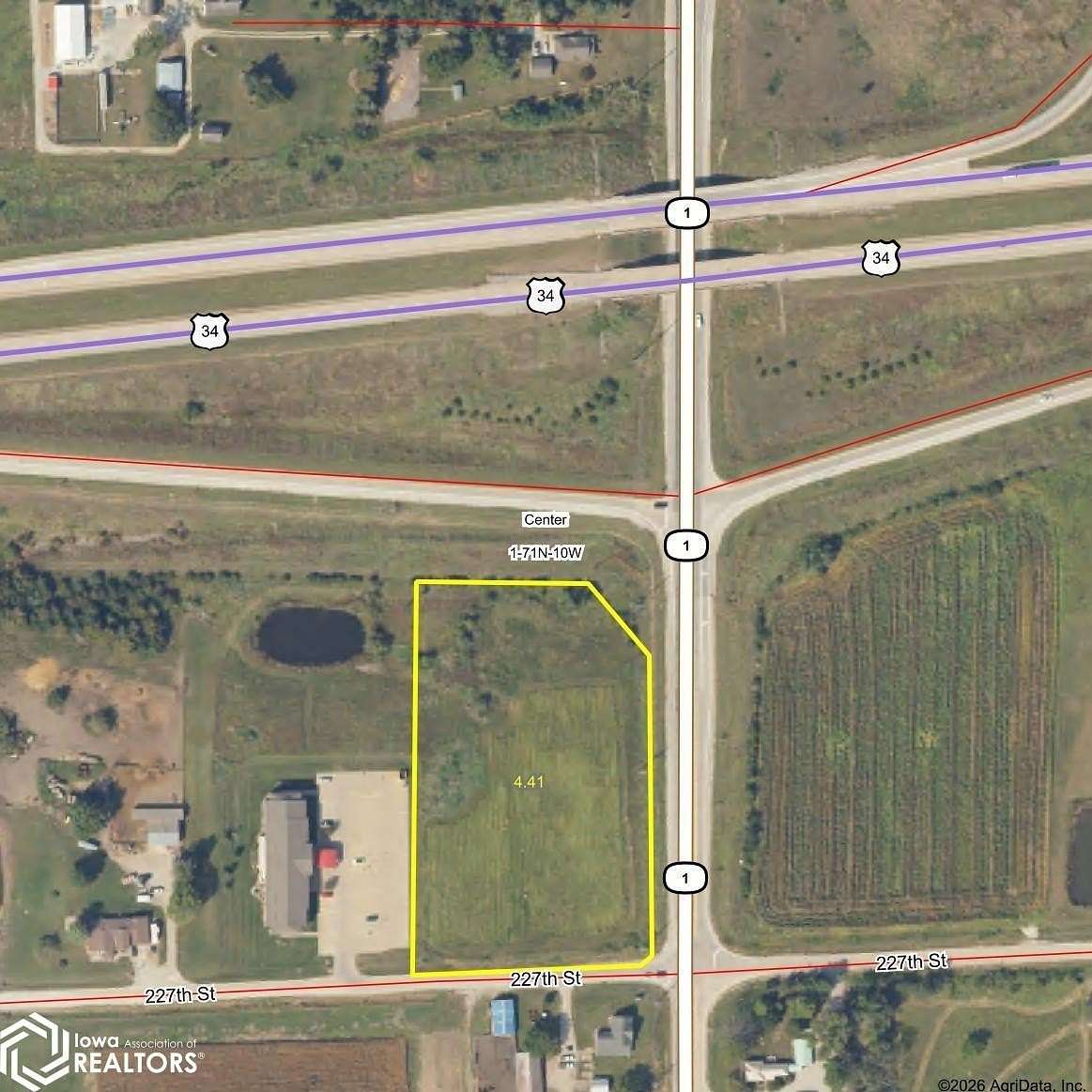 4.4 Acres of Commercial Land for Sale in Fairfield, Iowa