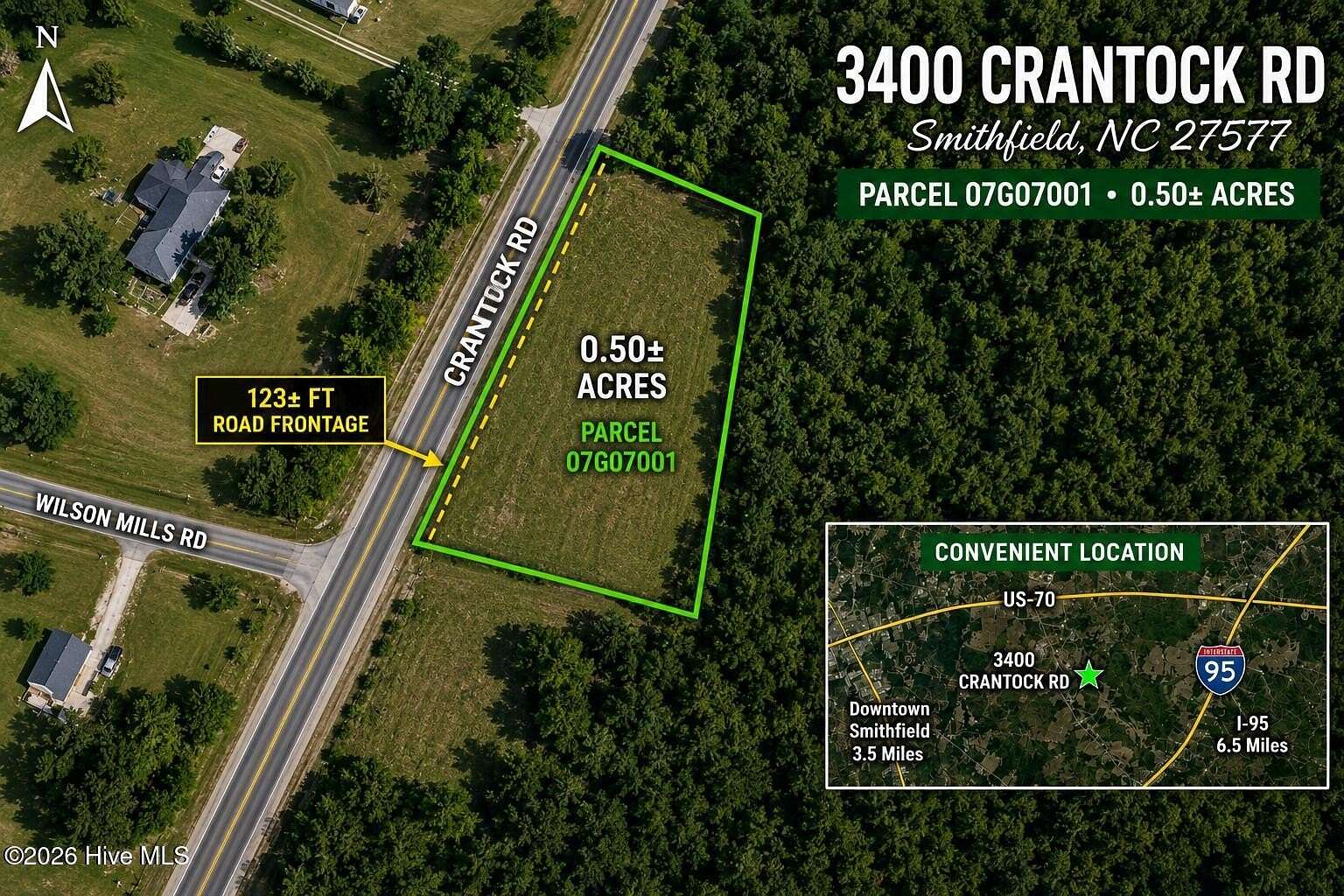 0.8 Acres of Residential Land for Sale in Smithfield, North Carolina