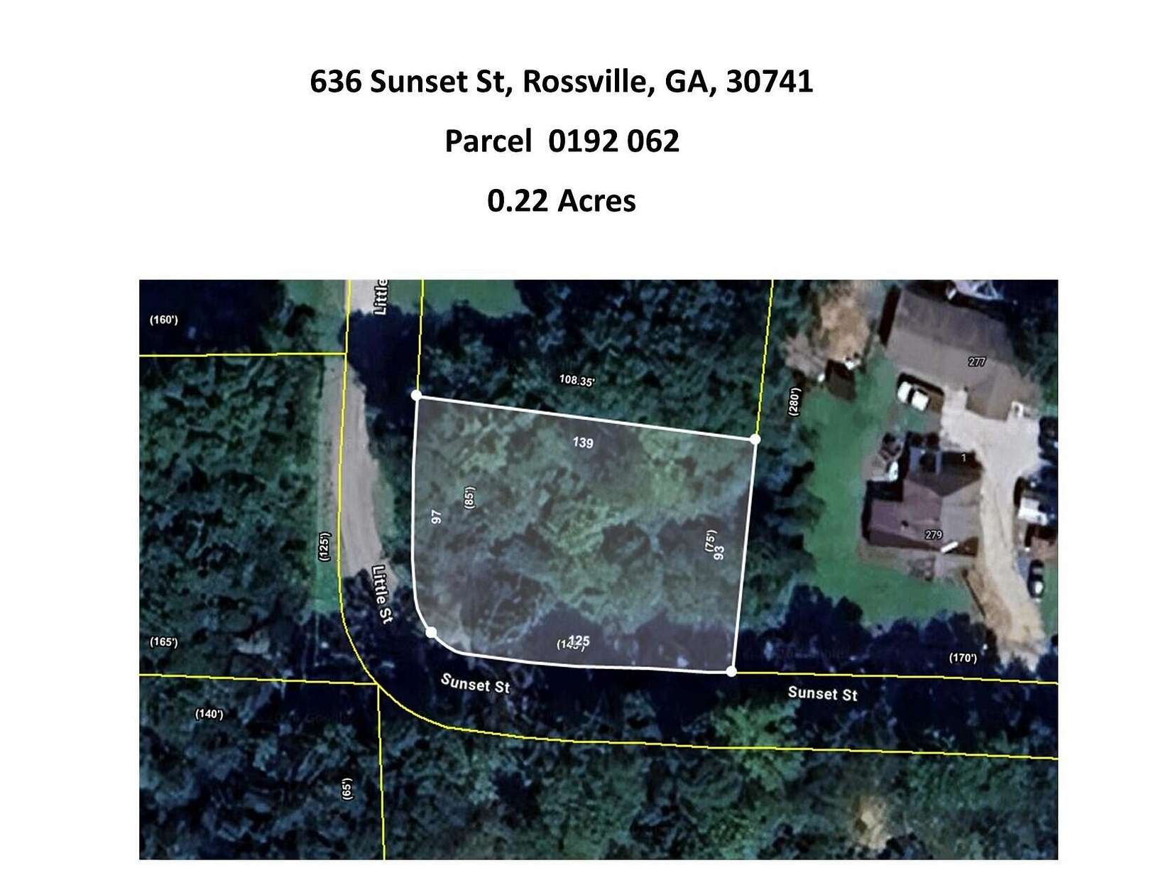 0.22 Acres of Residential Land for Sale in Rossville, Georgia