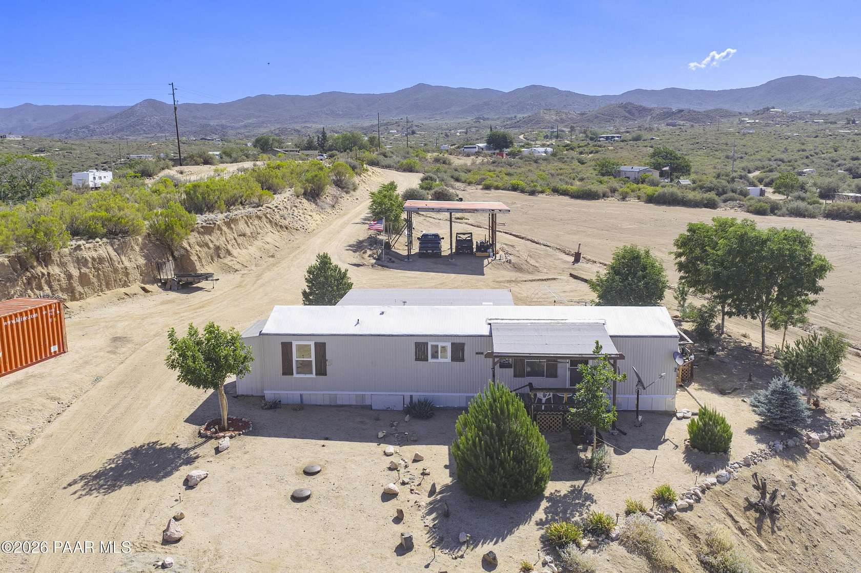 4 Acres of Land with Home for Sale in Wilhoit, Arizona