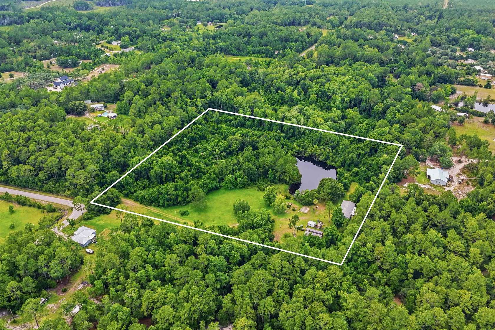 10 Acres of Land with Home for Sale in St. Augustine, Florida