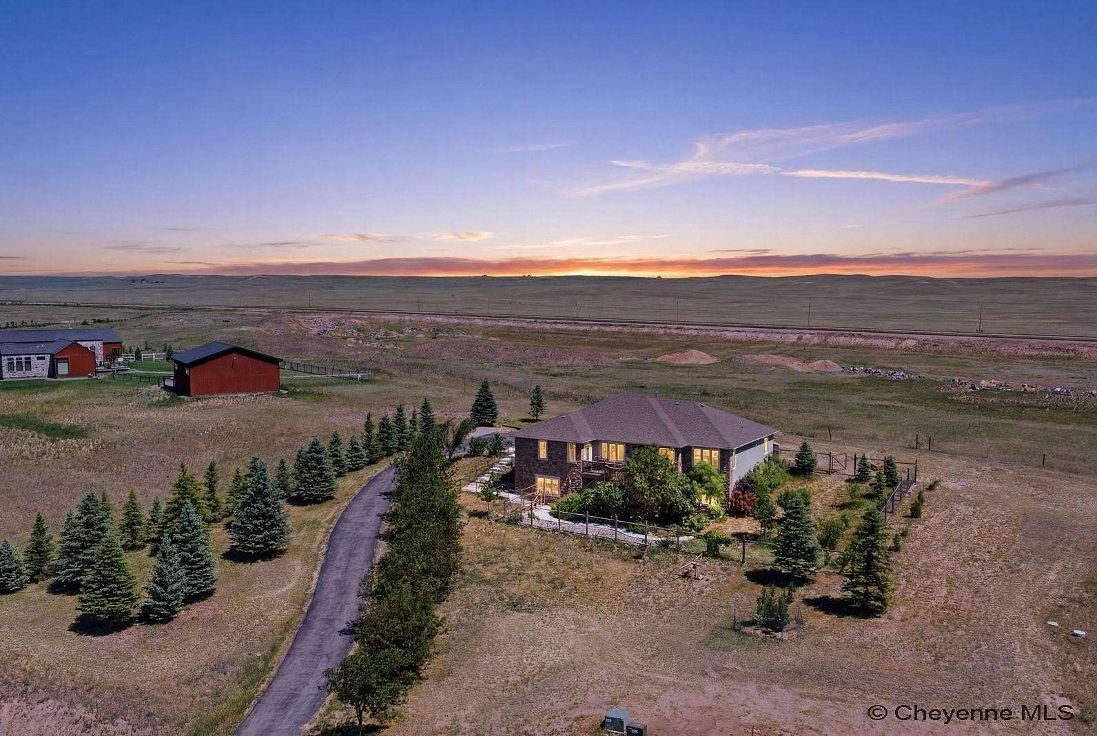 5.6 Acres of Land with Home for Sale in Cheyenne, Wyoming