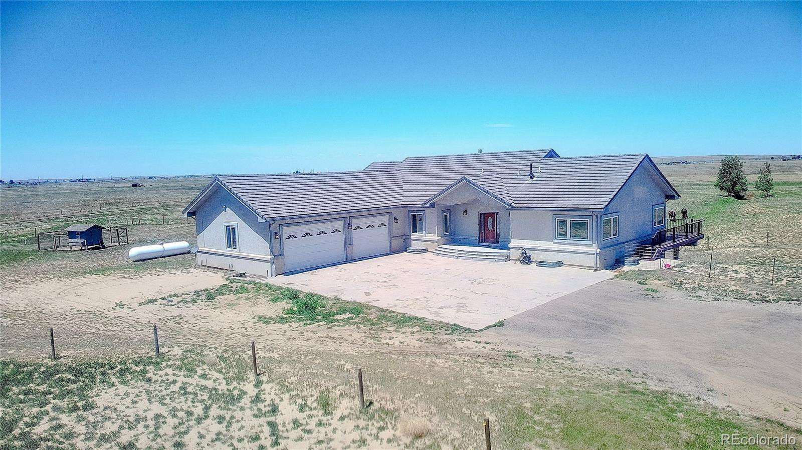 35.7 Acres of Agricultural Land with Home for Sale in Strasburg, Colorado