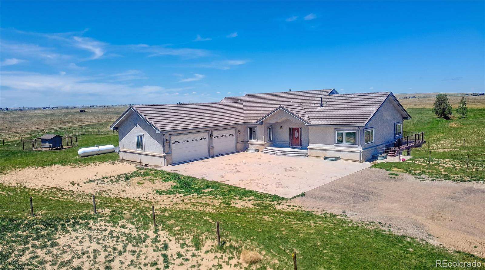 35.7 Acres of Agricultural Land with Home for Sale in Strasburg, Colorado