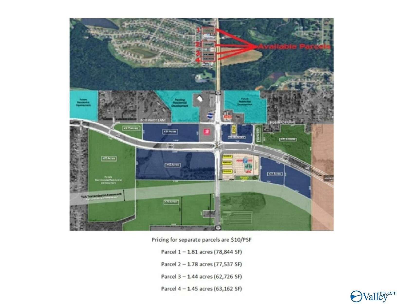 1.78 Acres of Commercial Land for Sale in Meridianville, Alabama