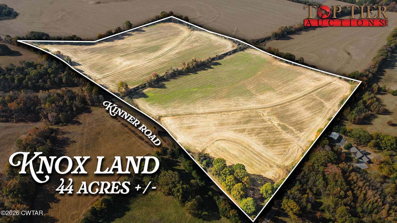 44 Acres of Agricultural Land for Auction in Humboldt, Tennessee