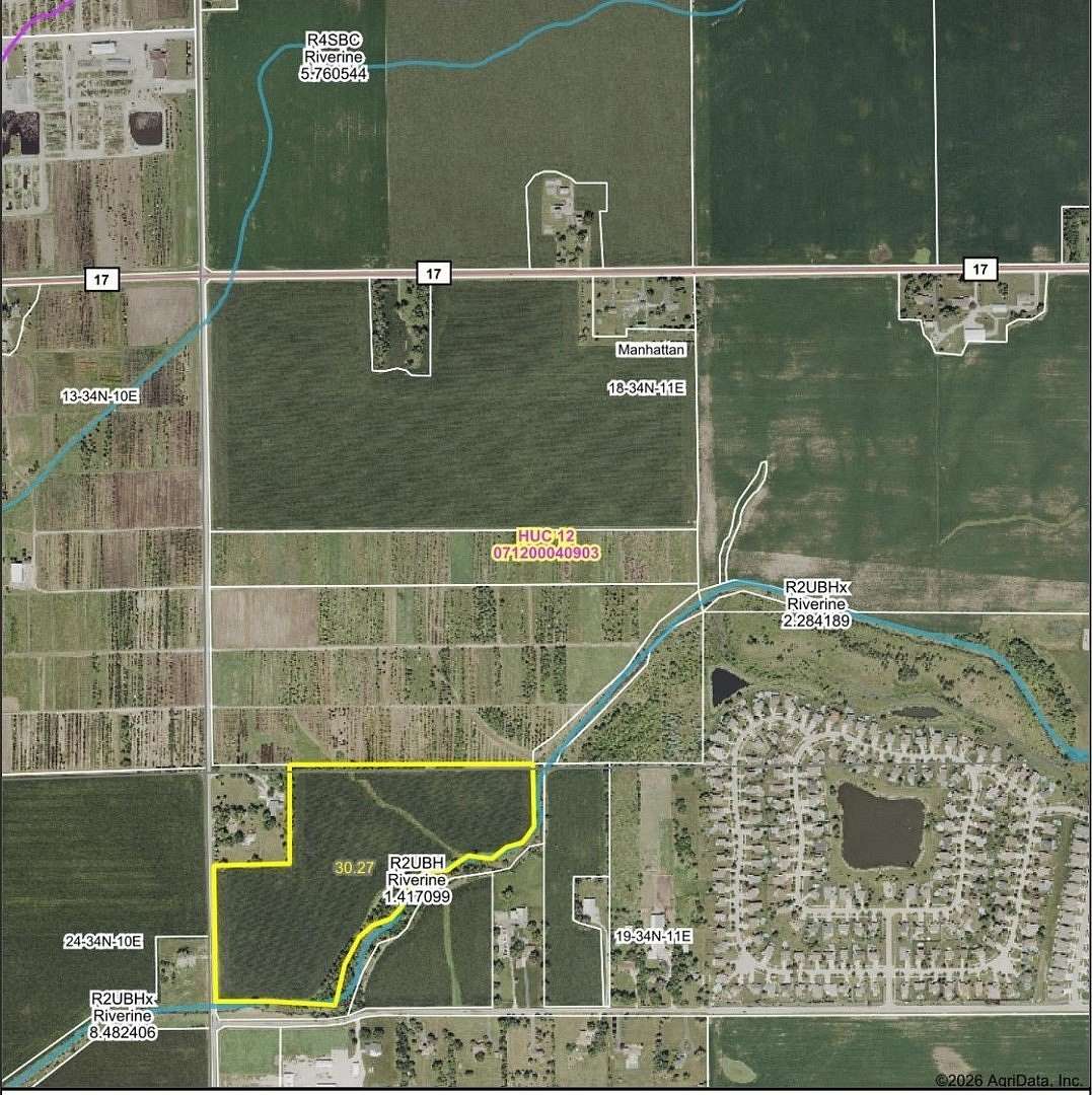 33.8 Acres of Agricultural & Residential Land for Sale in Manhattan, Illinois