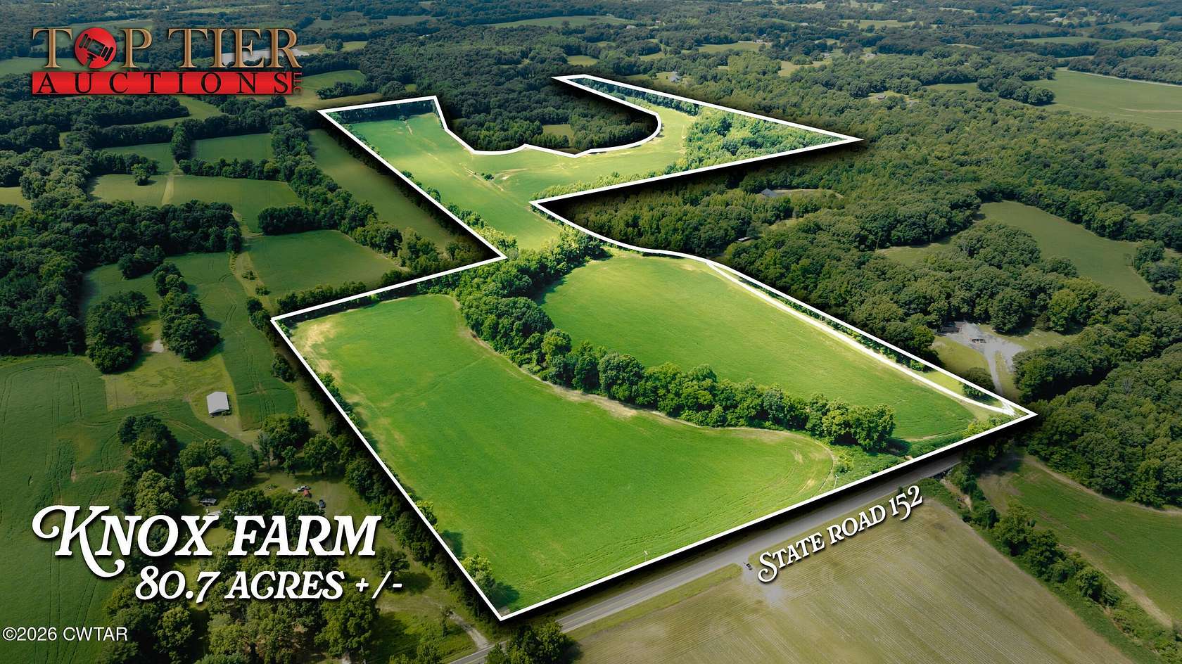 80.7 Acres of Agricultural Land for Auction in Humboldt, Tennessee