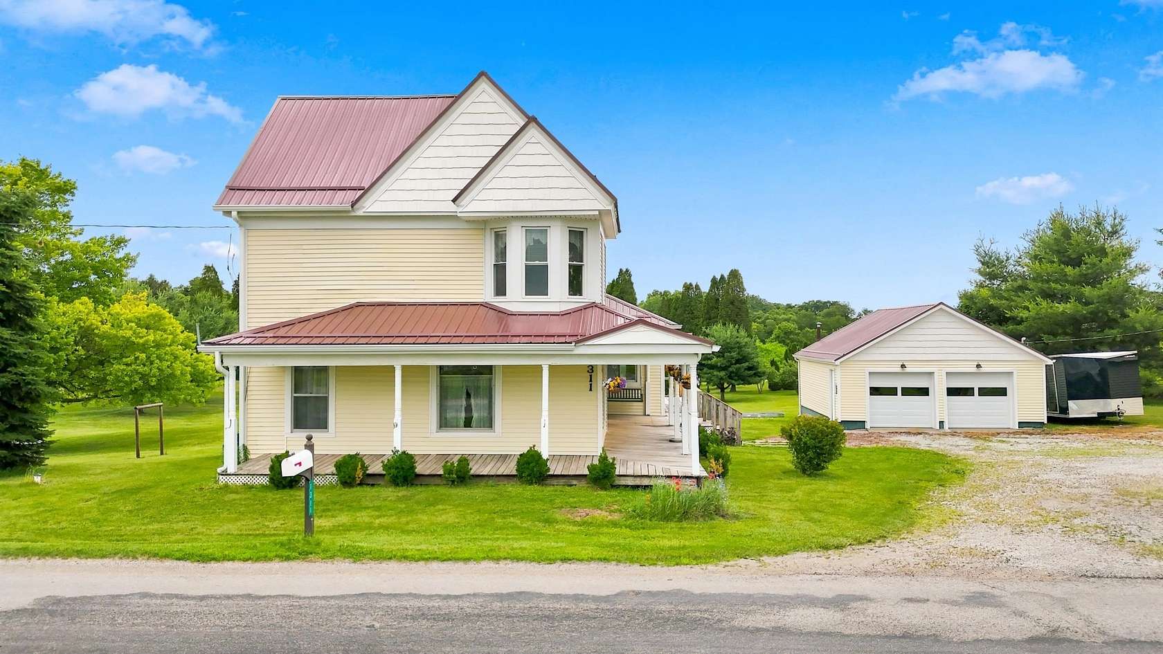 1.73 Acres of Land with Home for Sale in Corunna, Indiana