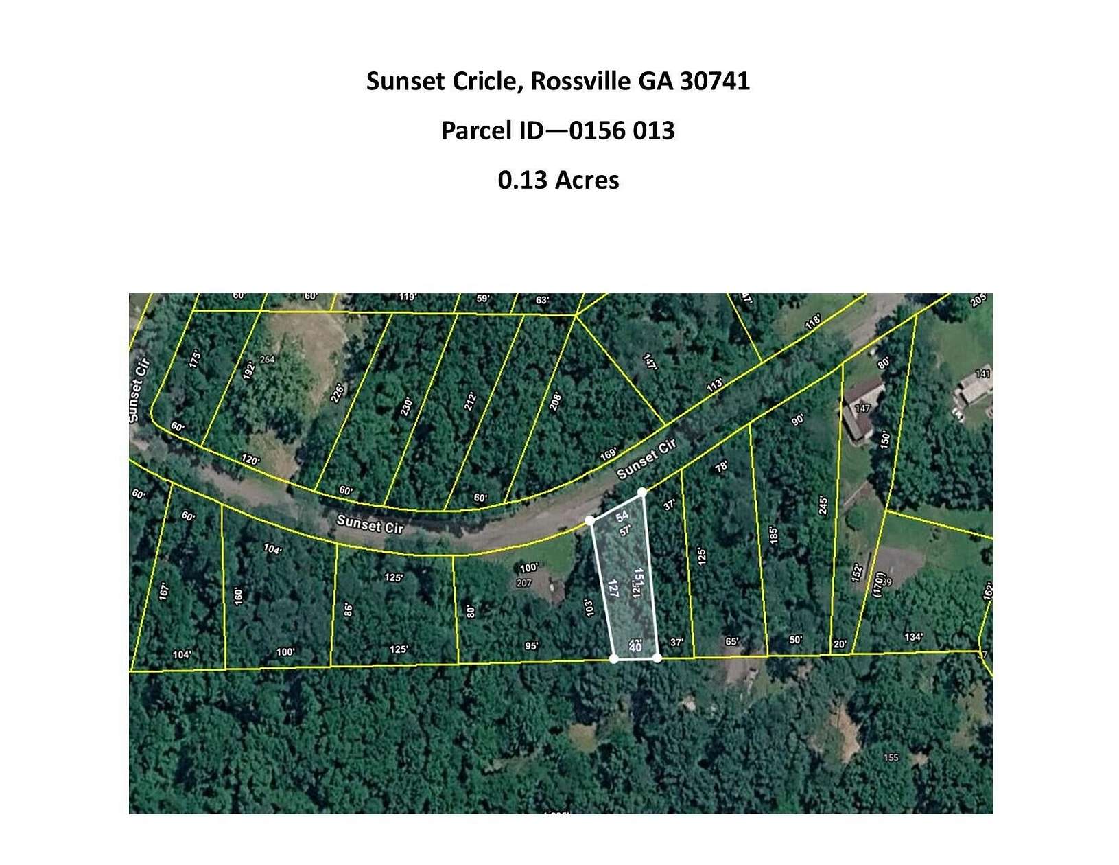0.13 Acres of Residential Land for Sale in Rossville, Georgia