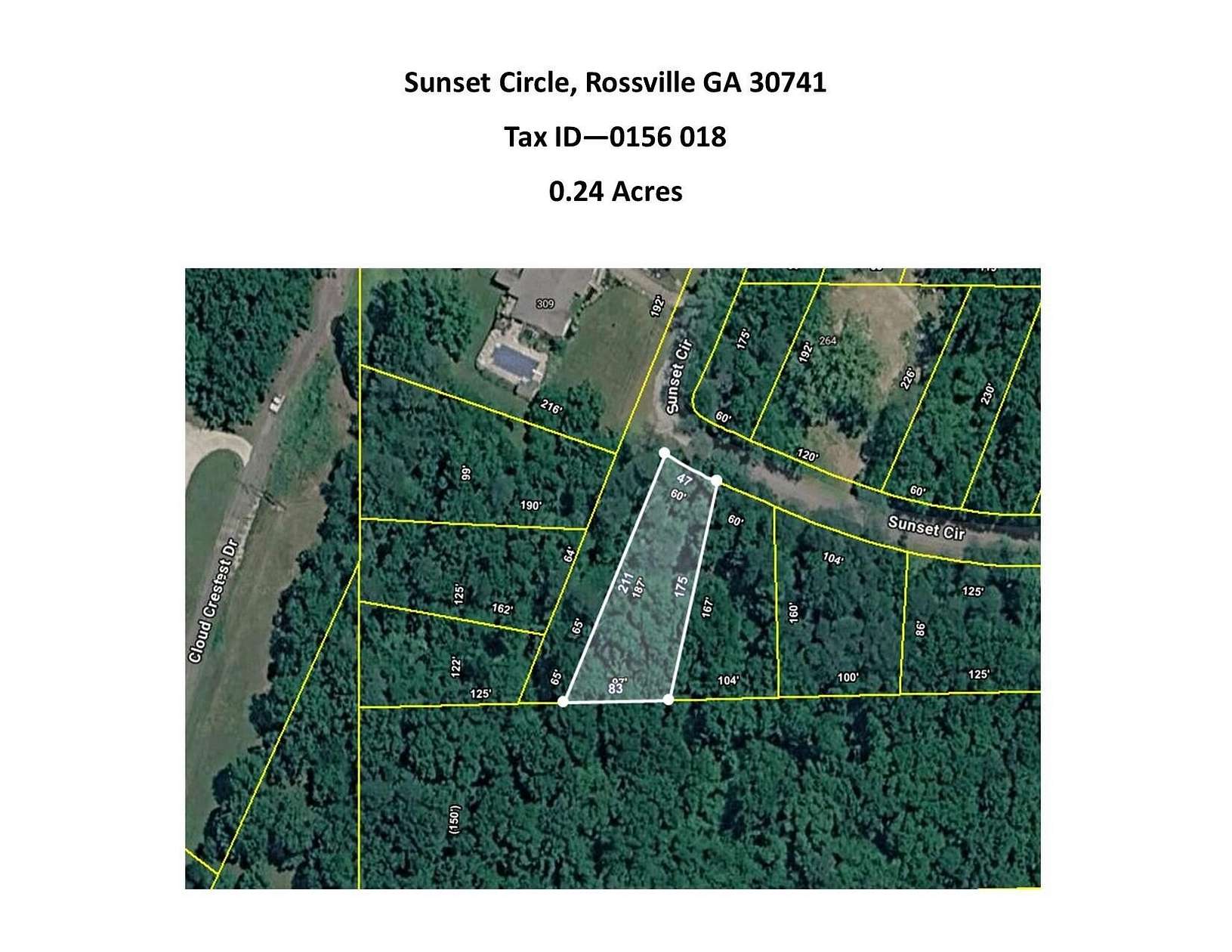 0.24 Acres of Residential Land for Sale in Rossville, Georgia