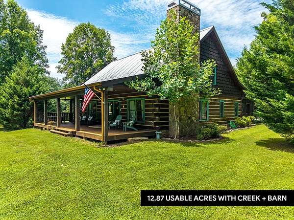 12.9 Acres of Recreational Land with Home for Sale in Mineral Bluff, Georgia