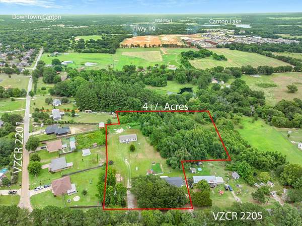 4 Acres of Land with Home for Sale in Canton, Texas