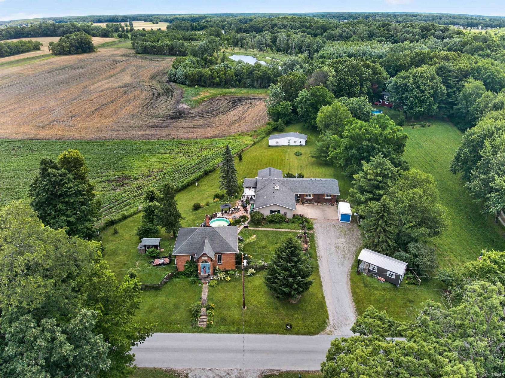 1.5 Acres of Land with Home for Sale in Churubusco, Indiana