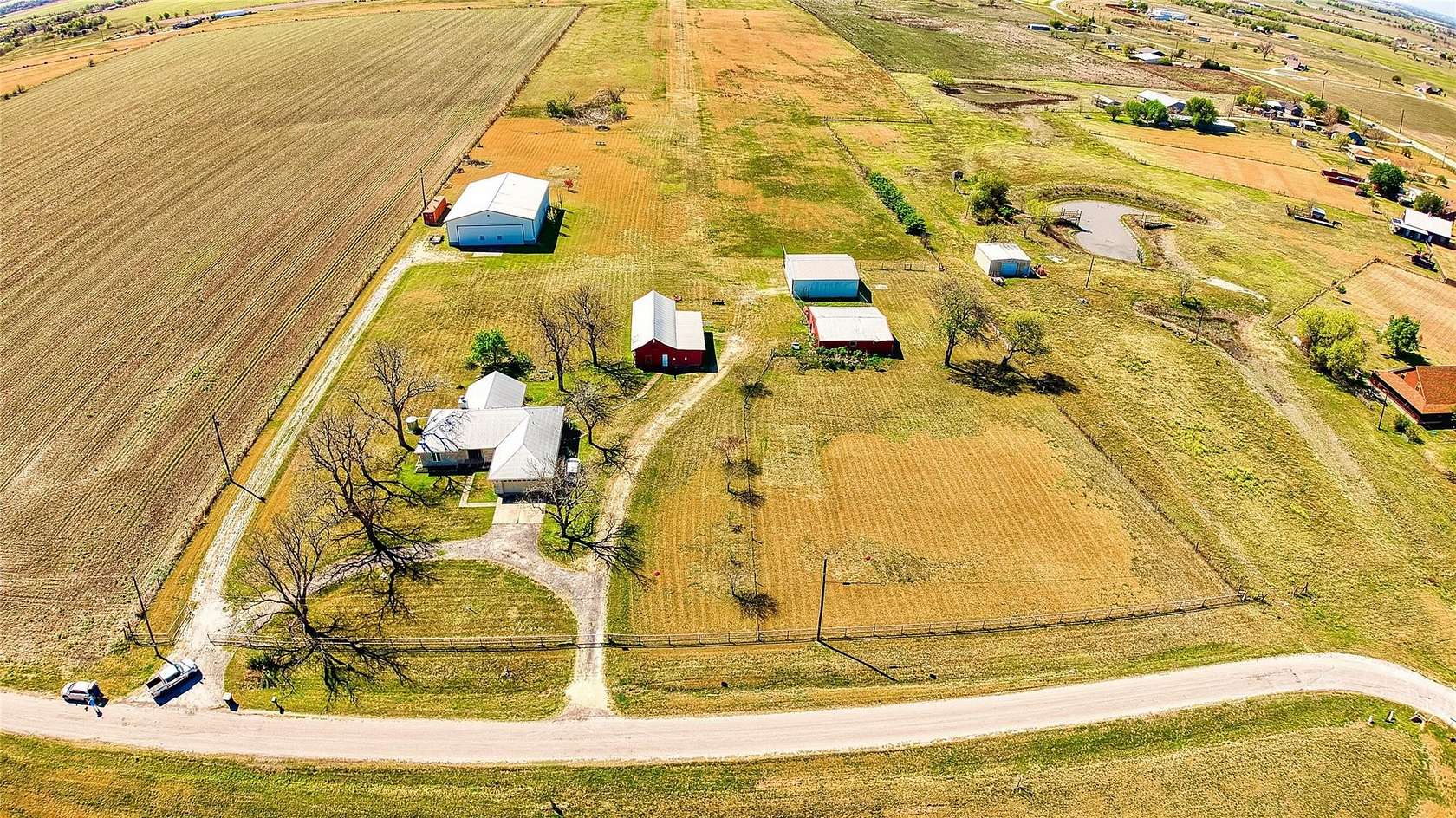 43.7 Acres of Agricultural Land with Home for Sale in Taylor, Texas