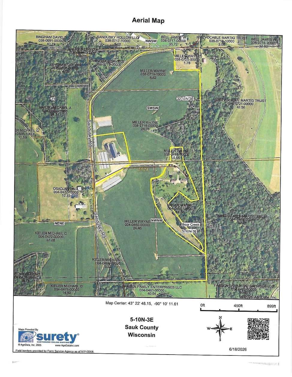 61 Acres of Land for Sale in Hill Point, Wisconsin
