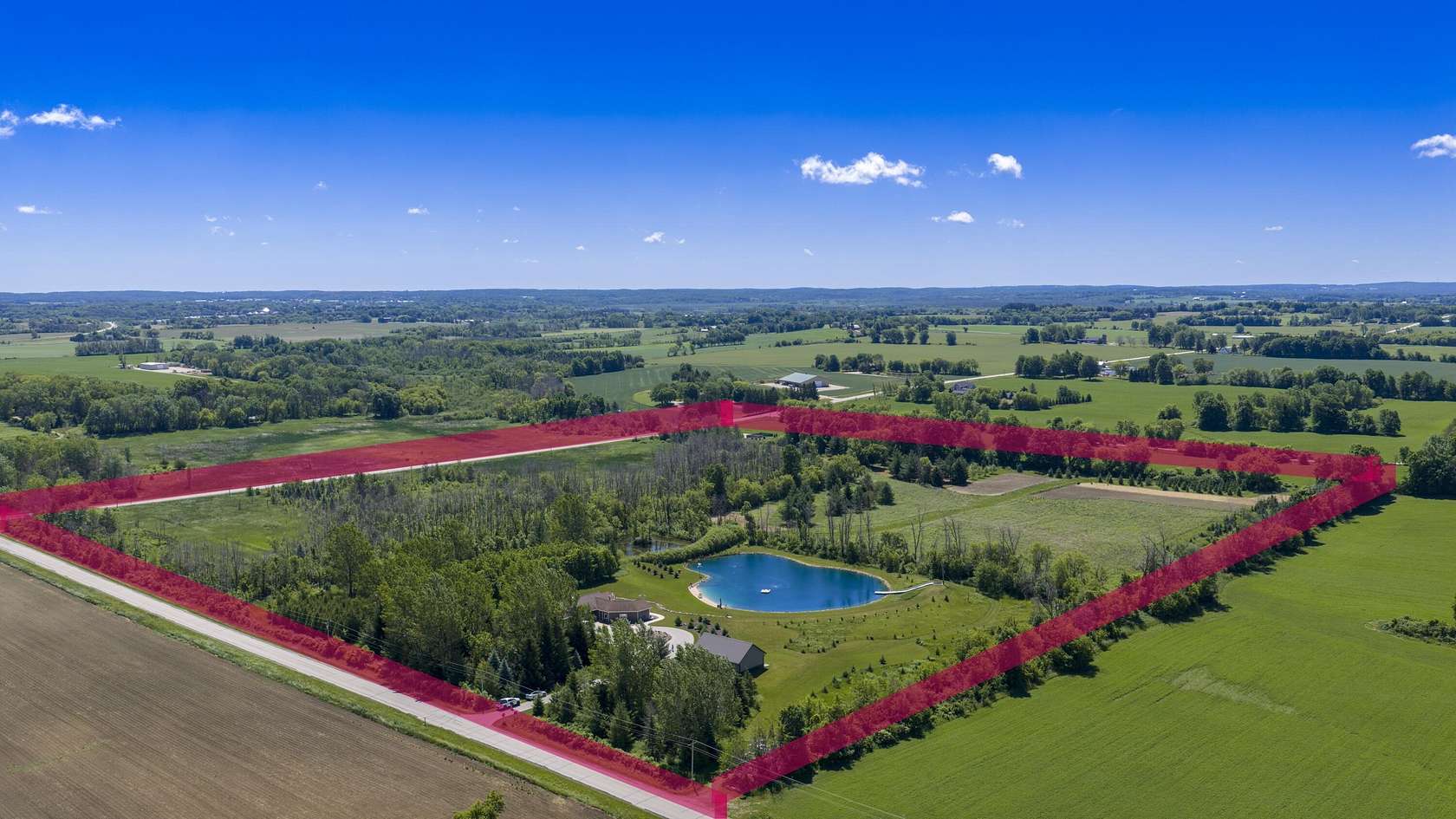 39.3 Acres of Land with Home for Sale in New Holstein, Wisconsin