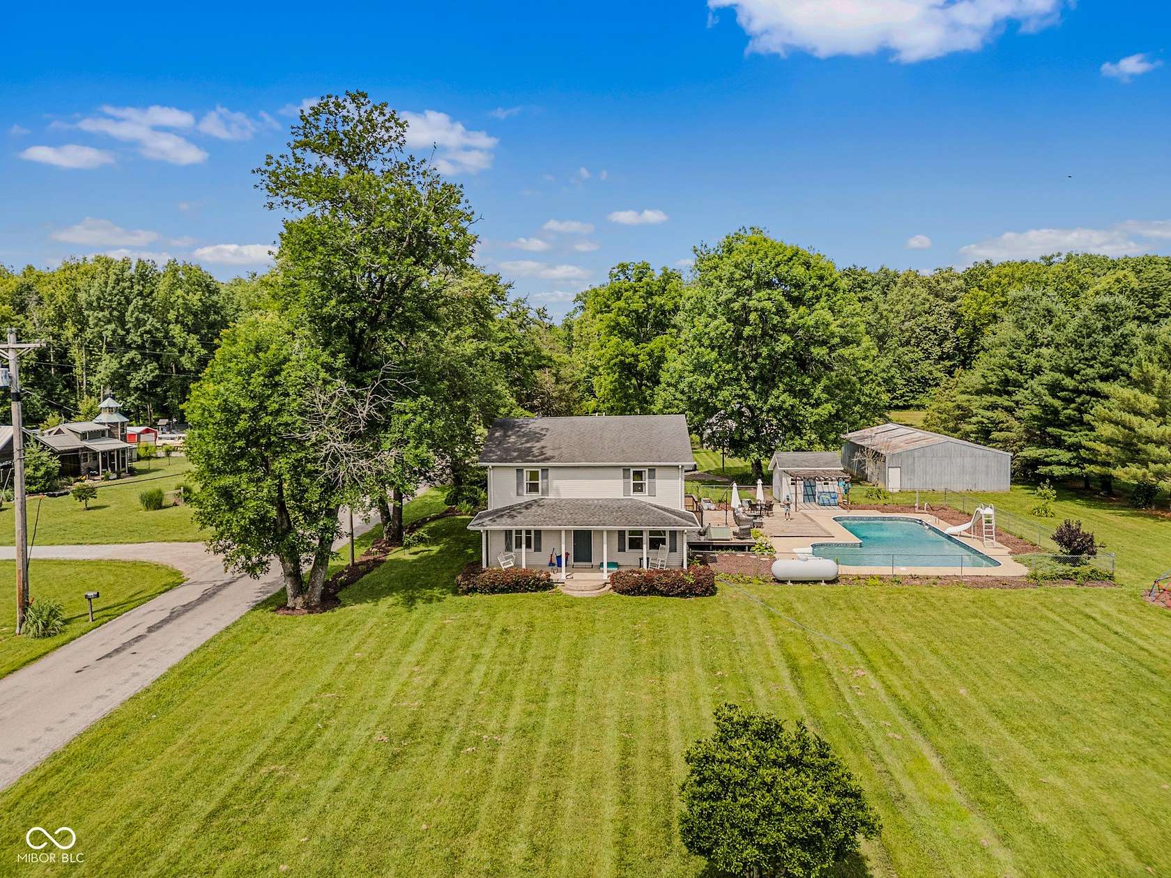 4.45 Acres of Land with Home for Sale in Columbus, Indiana