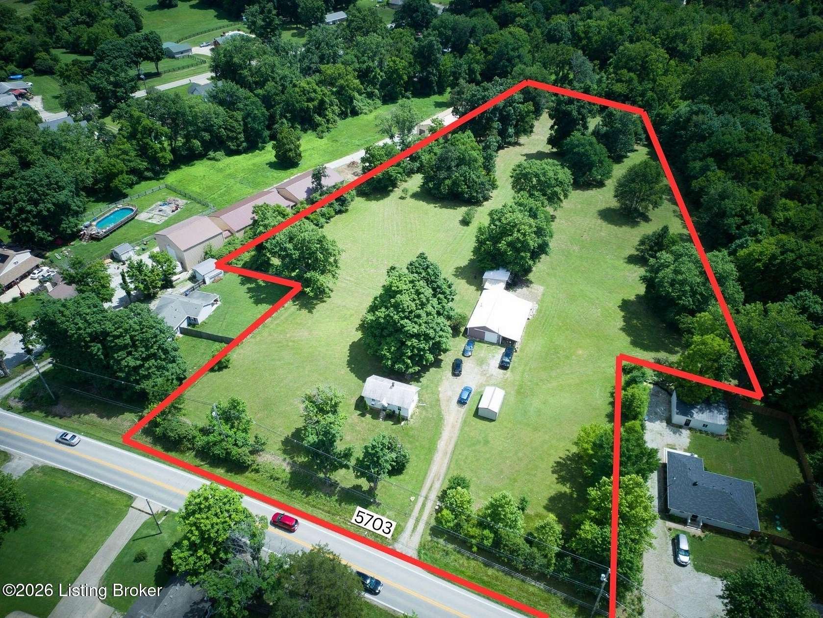 5 Acres of Land with Home for Sale in Louisville, Kentucky