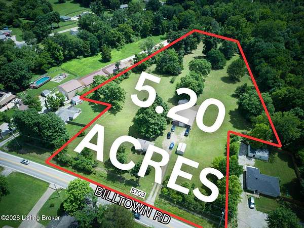5.2 Acres of Land with Home for Sale in Louisville, Kentucky
