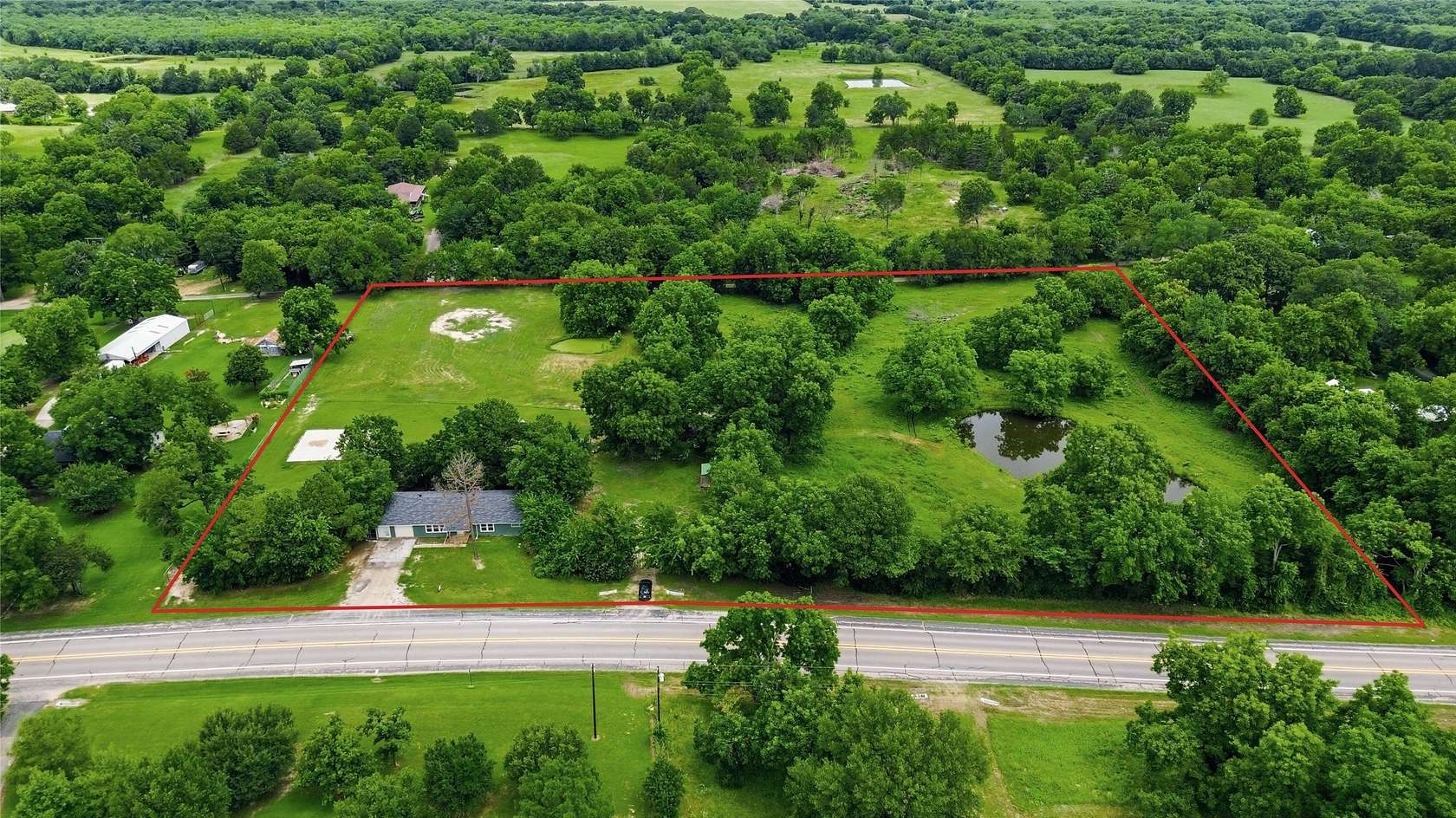 6.65 Acres of Land with Home for Sale in Cooper, Texas