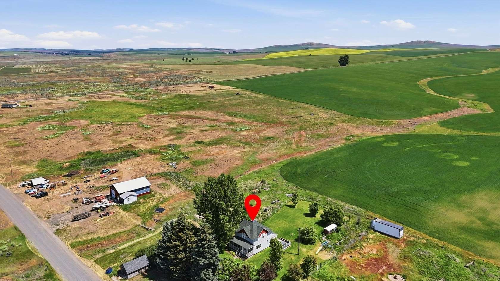 13.7 Acres of Land with Home for Sale in Edwall, Washington