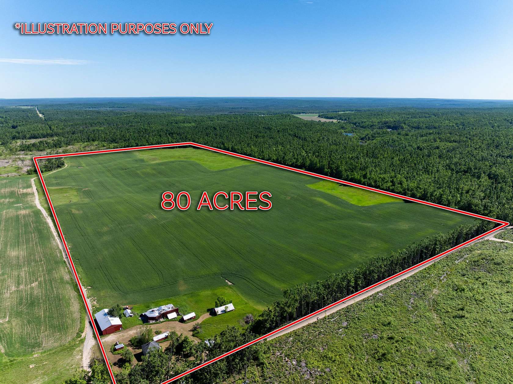 80 Acres of Land for Sale in Johannesburg, Michigan
