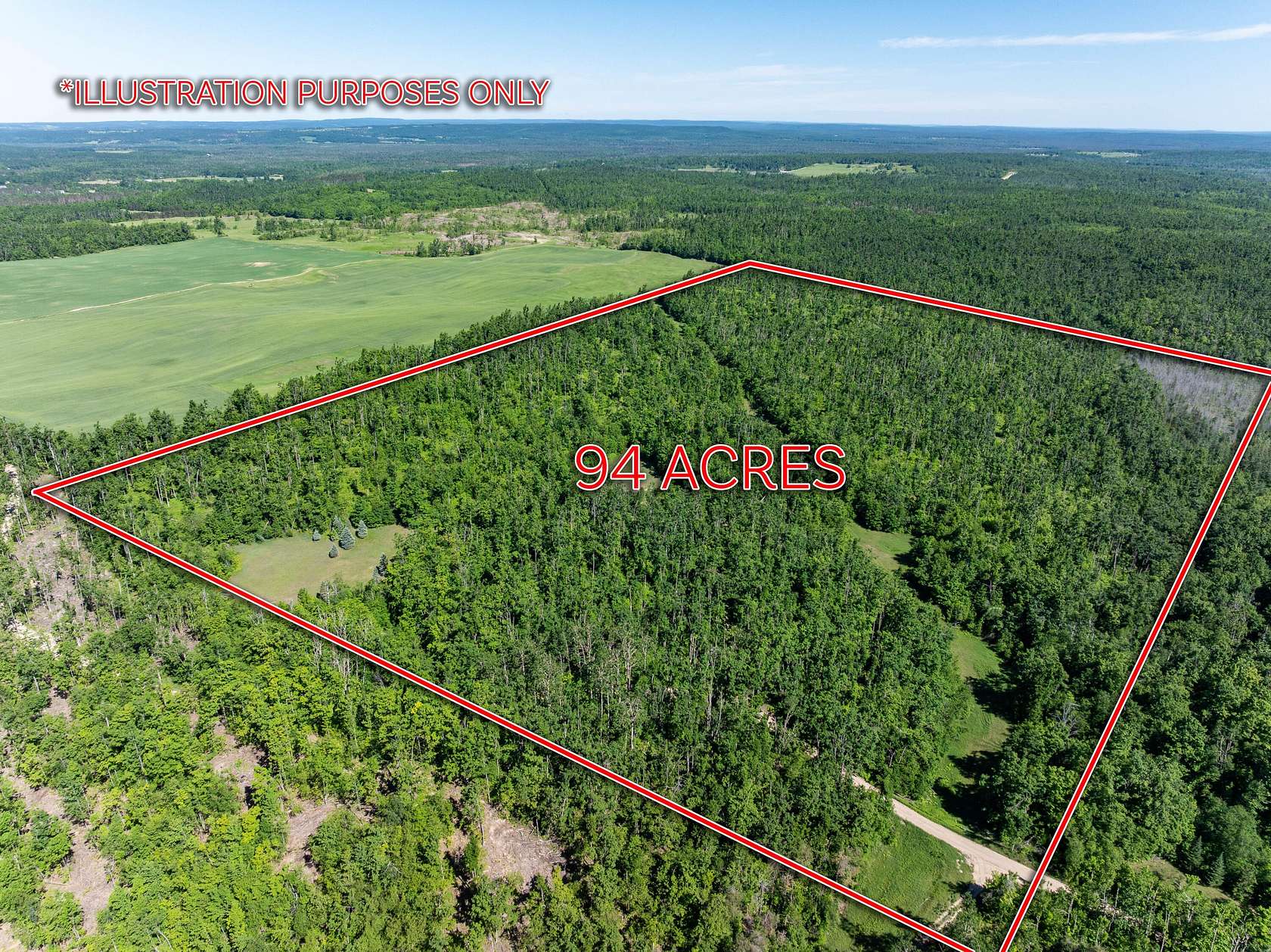 94.2 Acres of Recreational Land for Sale in Johannesburg, Michigan