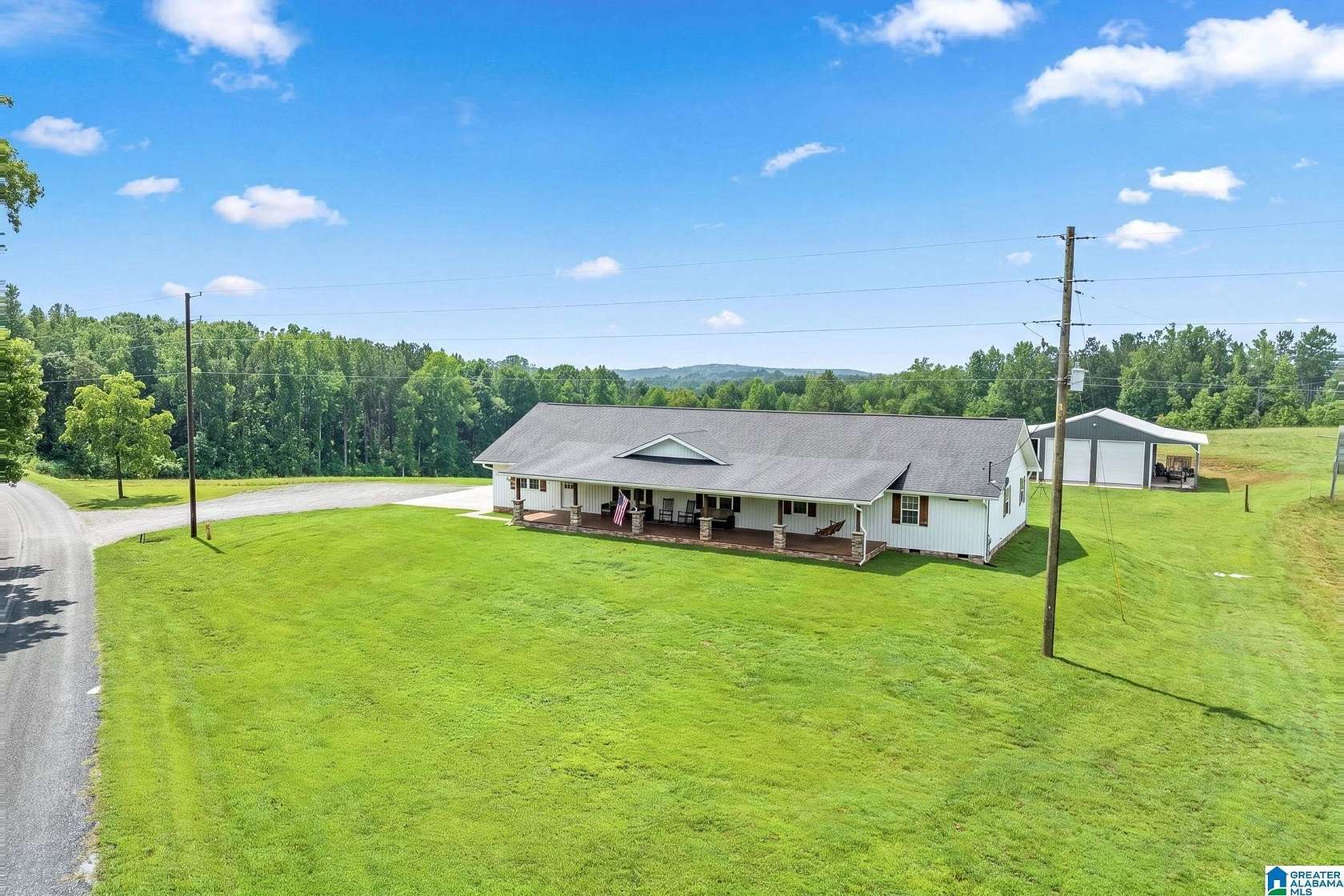 11.9 Acres of Land with Home for Sale in Wadley, Alabama