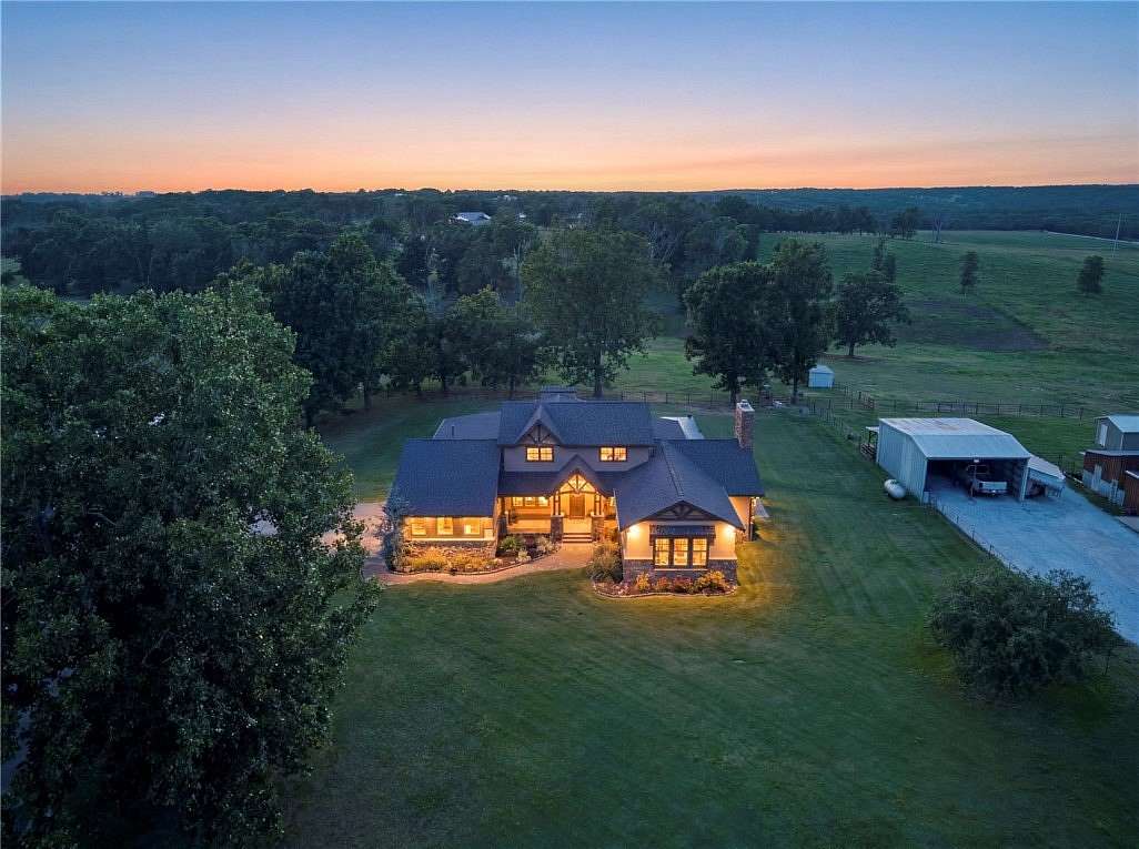 30 Acres of Agricultural Land with Home for Sale in Gentry, Arkansas