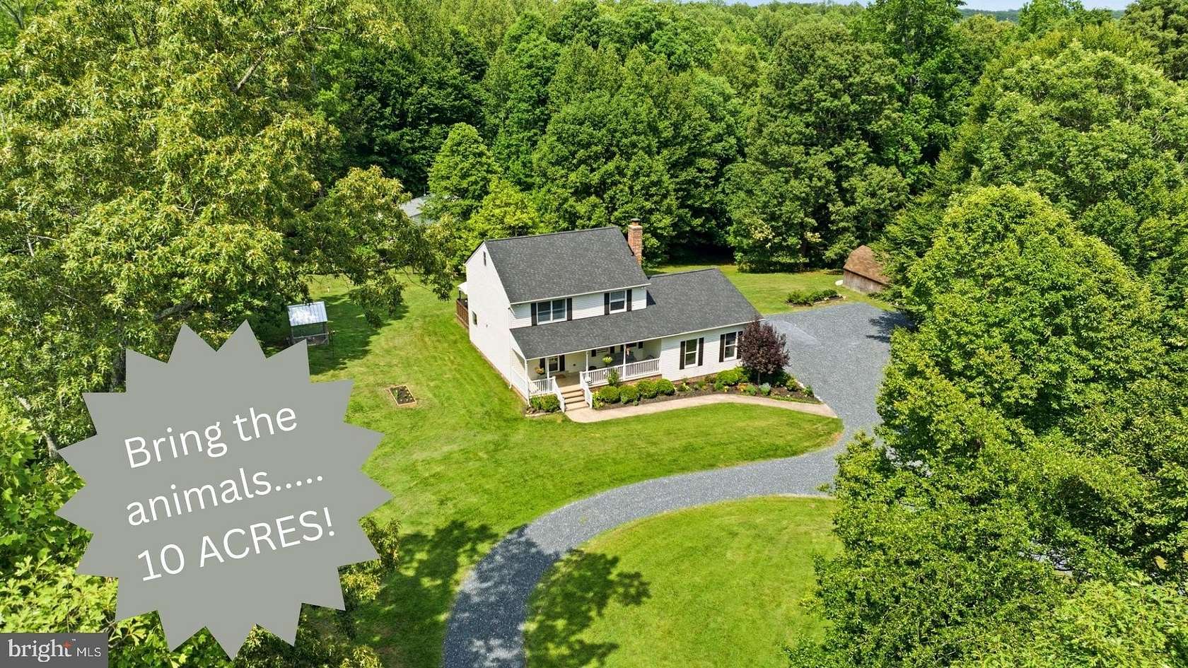 10 Acres of Recreational Land with Home for Sale in Port Tobacco, Maryland