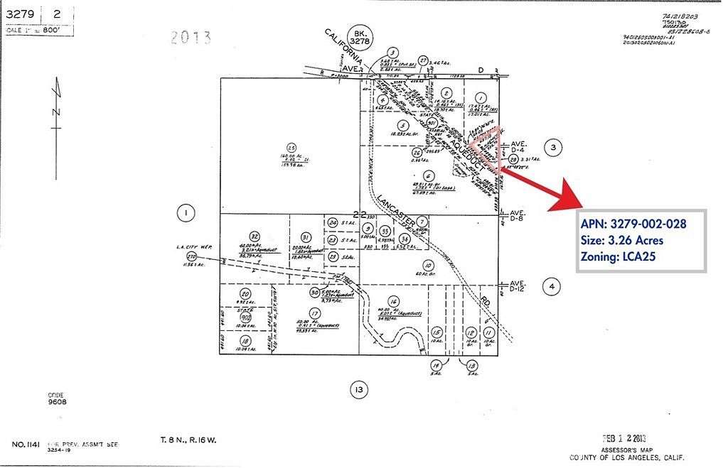3.26 Acres of Land for Sale in Lancaster, California