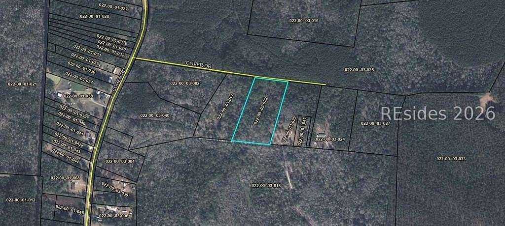 6 Acres of Residential Land for Sale in Pineland, South Carolina