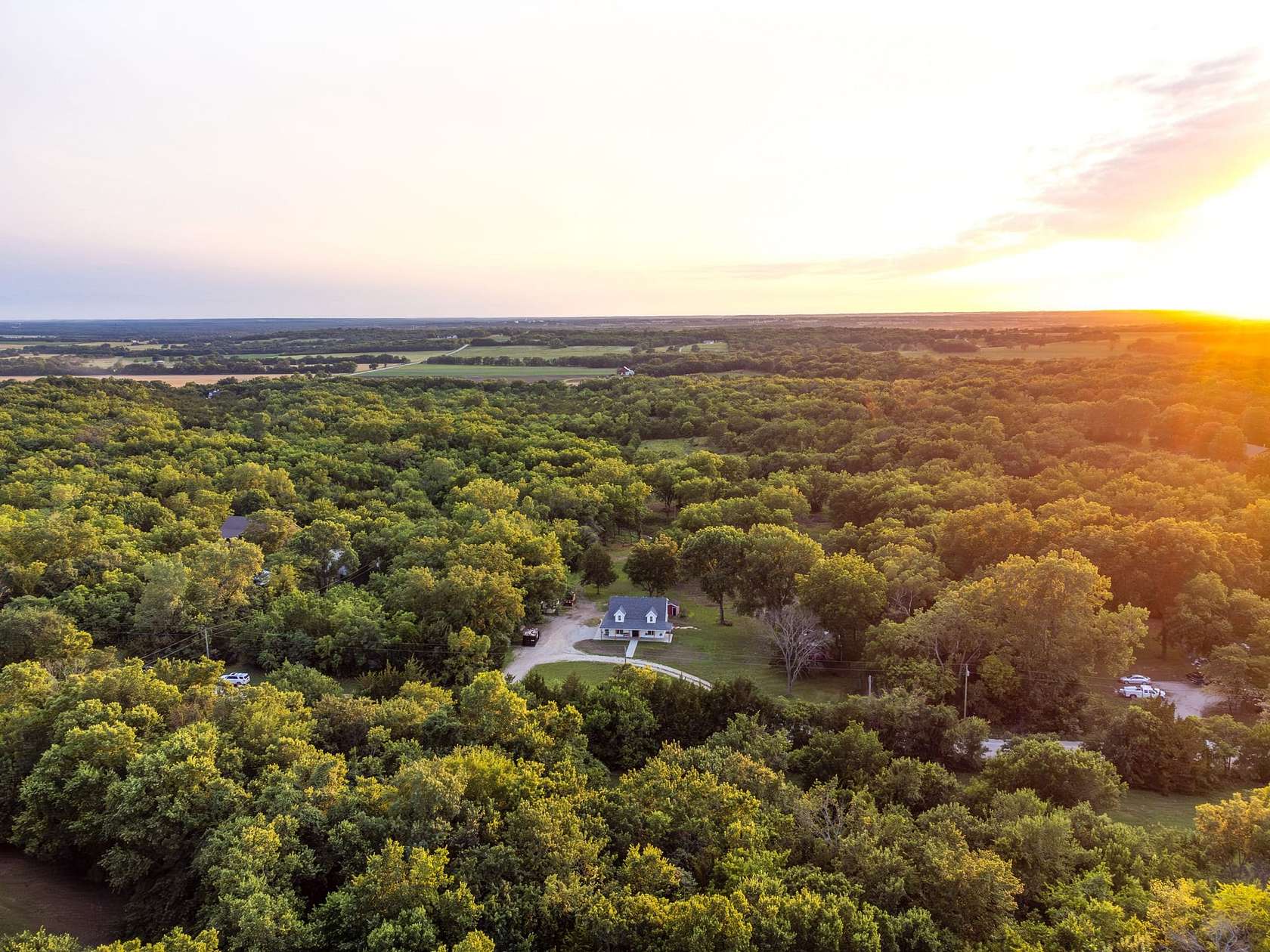 10 Acres of Recreational Land with Home for Sale in Paola, Kansas