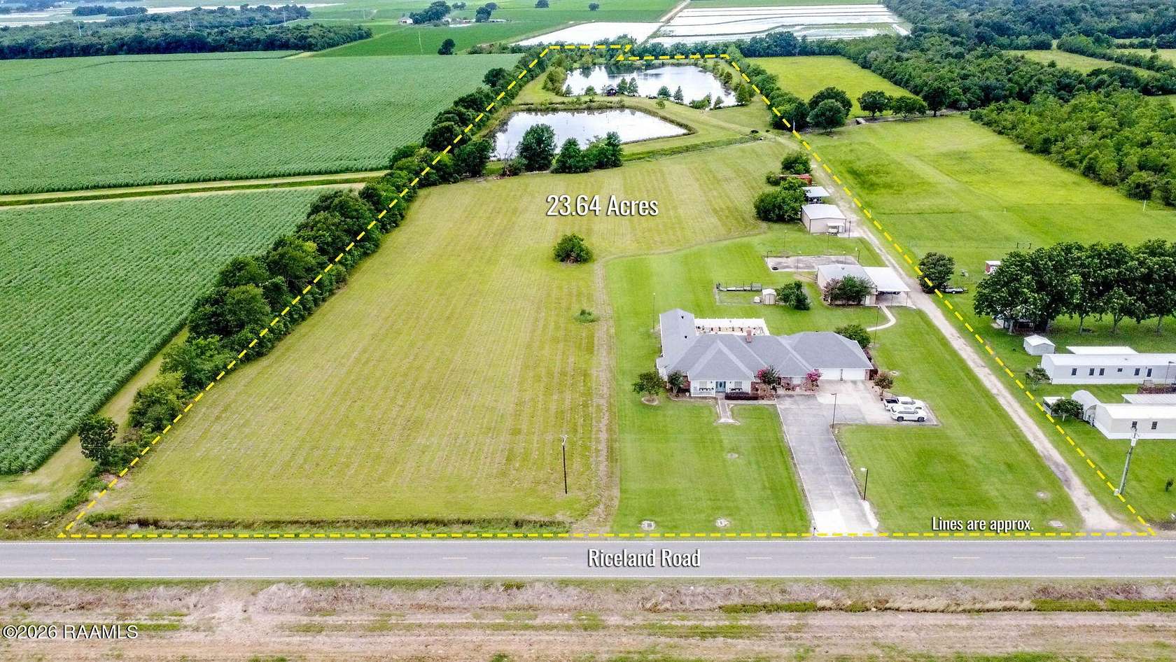 22 Acres of Recreational Land with Home for Sale in Rayne, Louisiana