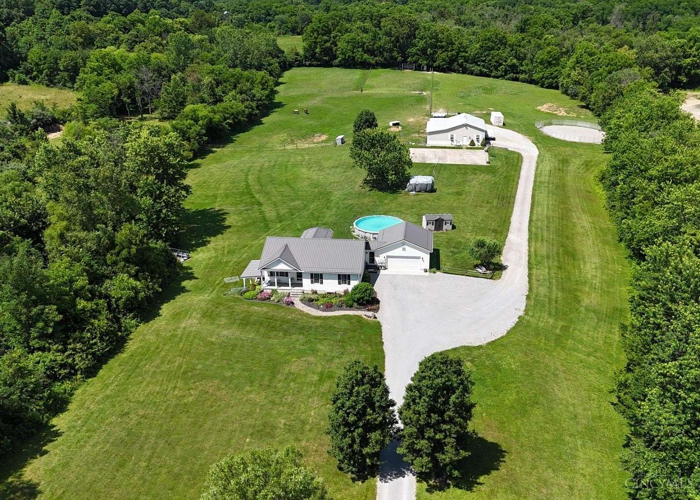 9.23 Acres of Land with Home for Sale in Hillsboro, Ohio