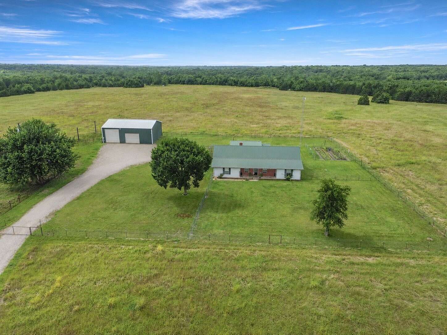 45.8 Acres of Agricultural Land with Home for Sale in Honey Grove, Texas