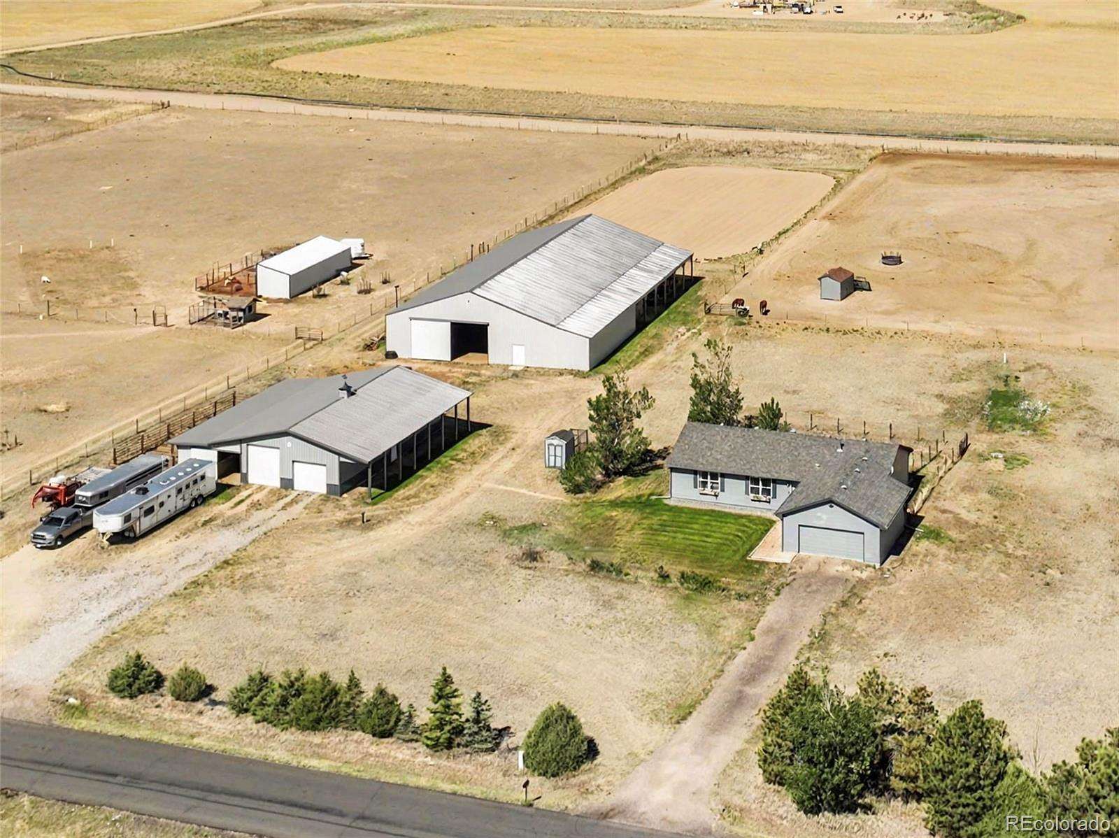 5 Acres of Land with Home for Sale in Bennett, Colorado