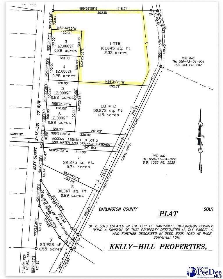 2.33 Acres of Residential Land for Sale in Hartsville, South Carolina